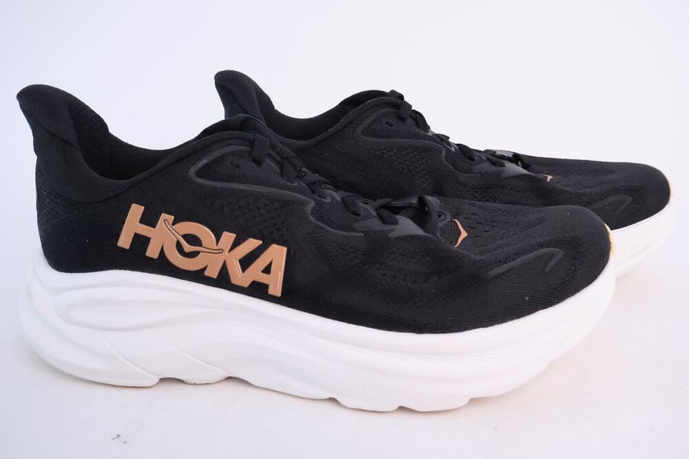 Hoka One One Clifton 10 Black Rose Gold Women's 7.5B 1162031 BRGL Excellent #152